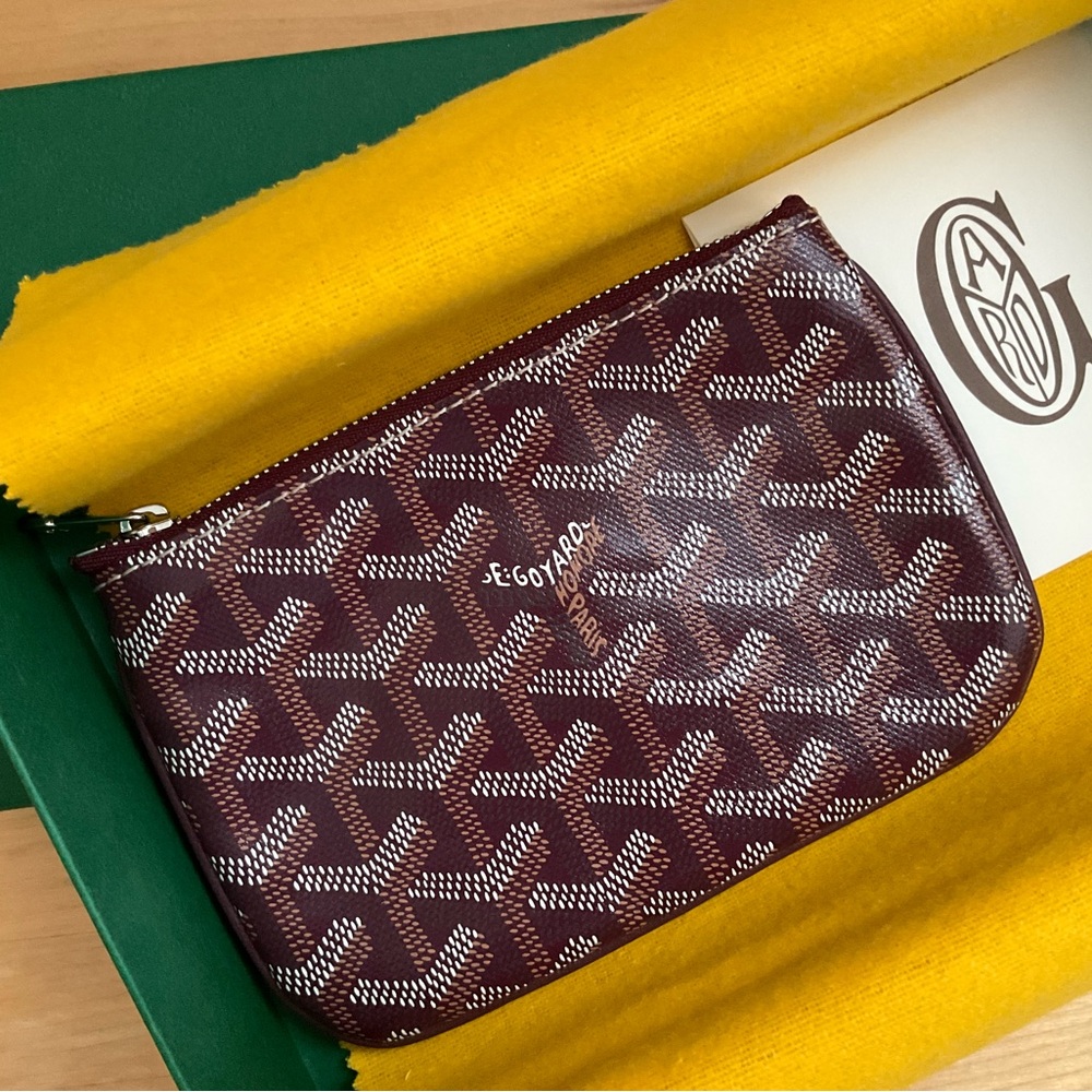 Goyard Burgundy Senat Mini Pouch